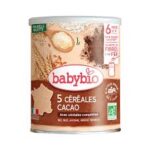 BABYBIO 5 CÉRÉALES CACAO RIZ, BLÉ, AVOINE, SEIGLE, QUINOA dès 6 mois