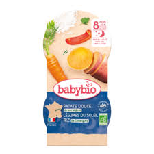 Babybio Patate Douce Légumes du Soleil Riz de Camargue 2X220G