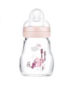 MAM Biberon Verre 170 ml - Biberon en verre ROSE