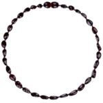 Collier d'ambre perles baroques pour bébé perles Rondes - Cœur de prune - "31 Cm"
