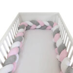Tour De Lit Tressé Rose/Gris/Blanc 5 MÈTRES
