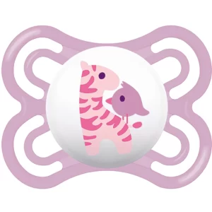 MAM Sucette Perfect silicone, 0-6 mois, girafe/escargot