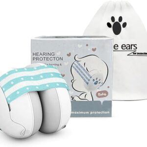 Protection auditive pour bébé, écouteurs antibruit pour bébés, cache-oreilles à réduction de bruit pour nourrissons et tout-petits jusqu'à 36 mois BLEU