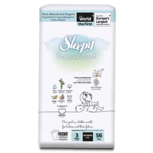 Couches Sleepy Bio Natural taille 3 - 56 unités