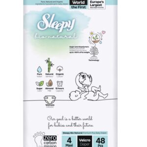 Couches Sleepy Bio Natural taille 4 - 48 unités