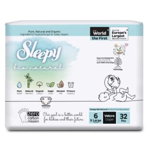 Couches Sleepy Bio Natural XL taille 6 - 32 unités