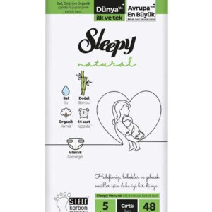 Couches pour bébé Sleepy Natural Junior Taille 5 - (11-18kg) 48 unités