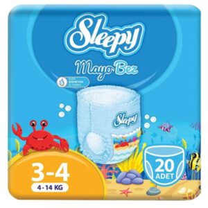 Couches de natation Sleepy Natural Taille 3/4 - (4-14kg) 20 unités