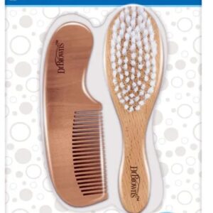 Dr Brown's Brosse + peigne doux en bois