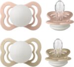Bibs Supreme Night Blush/ Vanilla 6+ mois Sucette en silicone 2 pièces