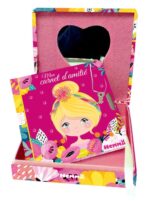 Mon coffret secret - Une jolie boîte avec miroir et un carnet d'amitié avec cadenas + 2 clefs