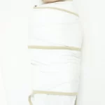 BEBEMAM Couverture d’emmaillotage Blanc/beige (0-6 mois)