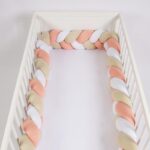 Tour De Lit Tressé - Beige Corail Blanc  3 MÈTRES