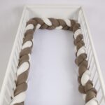 Tour De Lit Tressé - Beige Corail Blanc marron 3 MÈTRES