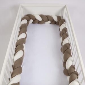 Tour De Lit Tressé - Beige Corail Blanc marron 3 MÈTRES