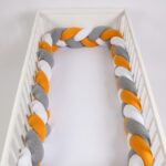 Tour De Lit Tressé orange Gris 3 MÈTRES