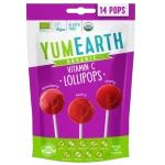 Yum Earth 14 Sucettes Pops Fruits Rouges sans Gluten 87G