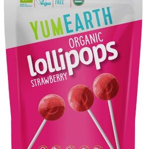 Yum Earth 14 Sucettes Fraise sans Gluten 87G