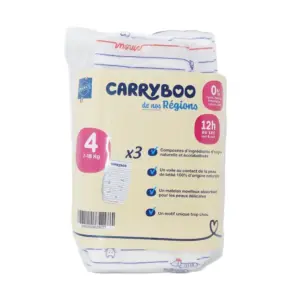 Carryboo Couches Petit Format Taille 4 (7-18kg) - 3 Unités