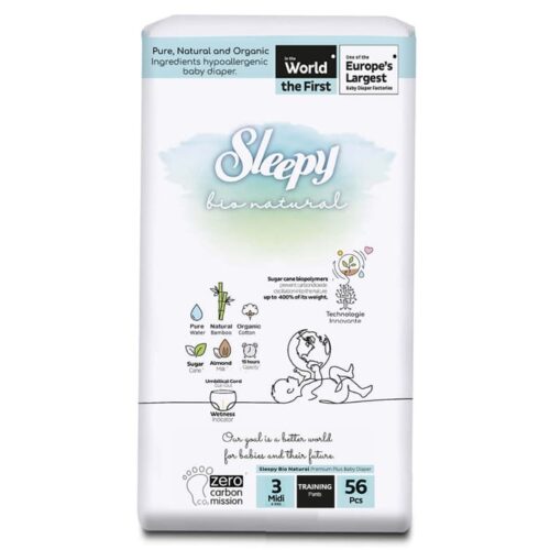 Couches Sleepy Bio Natural taille 3 - 56 unités