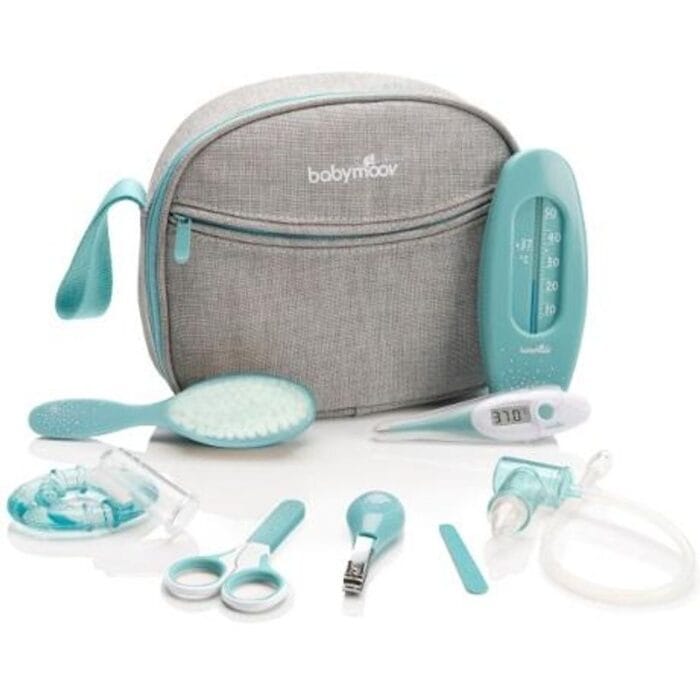 Babymoov Trousse de Soin Compacte Grise 6 Accessoires Inclus BABYMOOV - gris/bleu