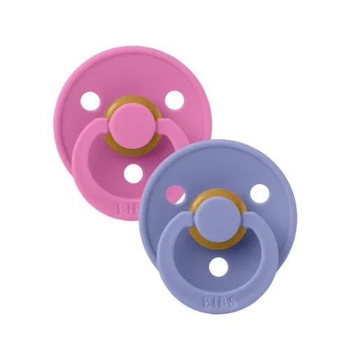 BIBS Colour 2 Pack Rond - BubblegumPeri 6+Mois