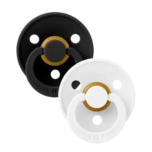 Bibs Lot de 2 tétines - Noir Blanc 6-18M