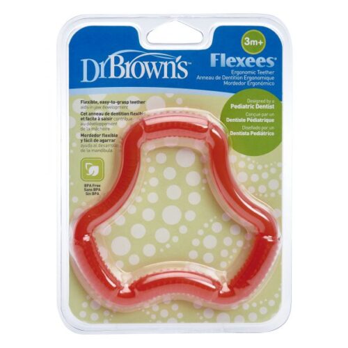 Dr Brown Anneau de dentition Flexees “A” Rose