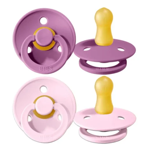 Bibs Lot de 2 Tétines - Mauve & Rose- 6-18 Mois
