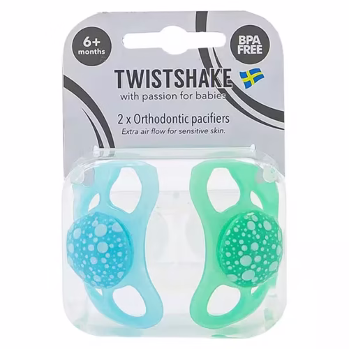 TWISTSHAKE 2x sucettes Pacifier 6+ m Bleuvert