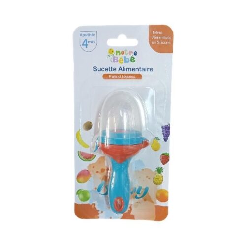 Notre bébé sucette alimentaire fruit et legumes à partir de 4 mois BLEU