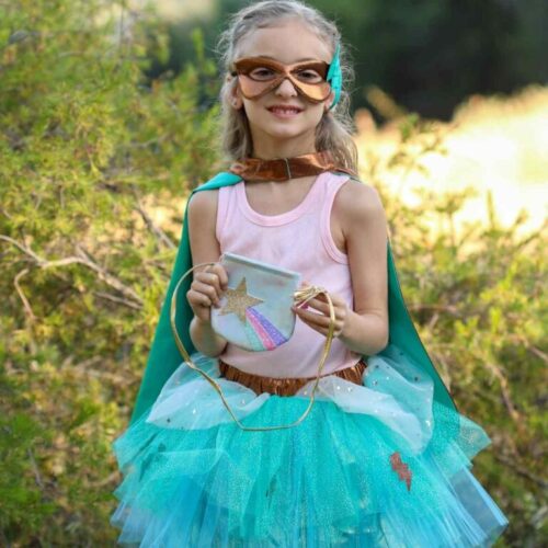 déguisements Tenue Super-héroïne vert-bronze 4-6 ans