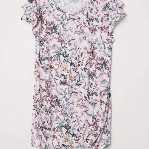 T-shirt MAMA  rose clair / fleuri taille XL