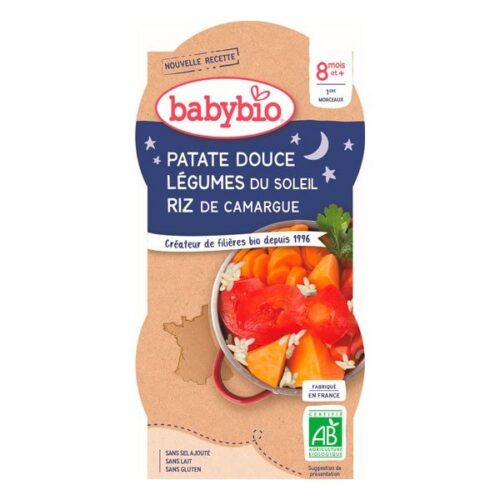 Babybio 2 bols patates douces dès 8 mois 2 x 200g