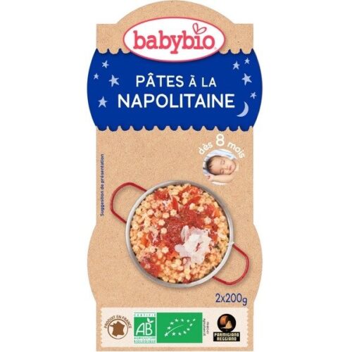 Babybio 2 Bols pâtes à la napolitaine 2 x 200g - dès 8 mois