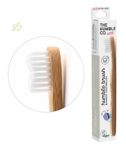 Humble Brush Brosse à Dents Vegan Bambou Enfant Blanc