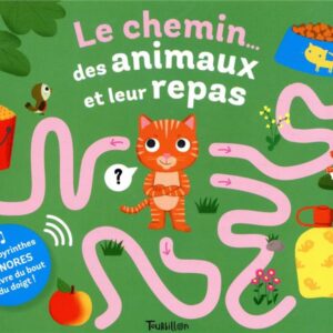 Tourbillon Mon livre sonore à caresser - Le chemin des animaux et leur repas