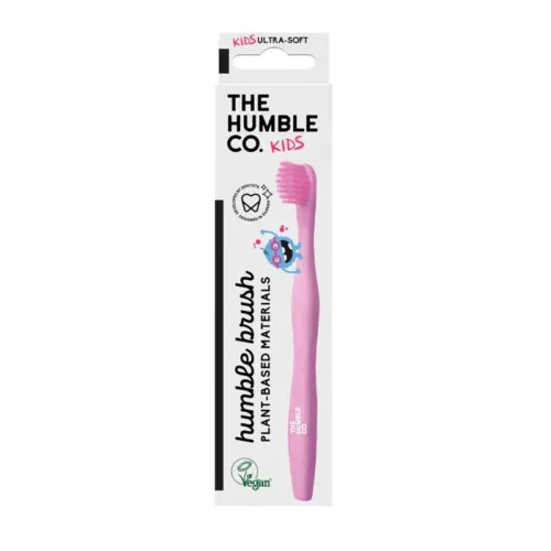 The Humble Co – Brosse à Dents Enfant à Base de Plantes – Rose