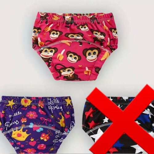 2 Couche d'apprentissage lavables taille M monkey