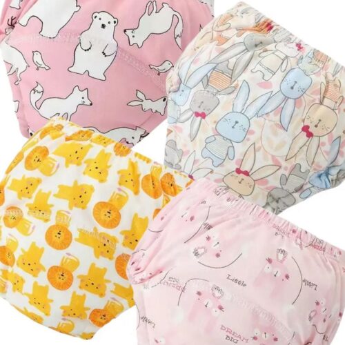 4 Couche d'apprentissage lavables taille M Lion fille