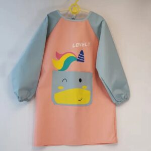 Tablier et bavoir imperméables à manches longues pour enfants Lovely