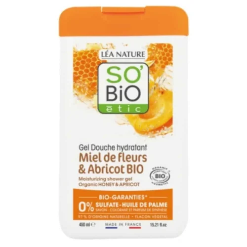 So Bio Gel Douche Miel Abricot 450Ml